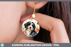 GorgeousButterfly Dog Round Earrings design.