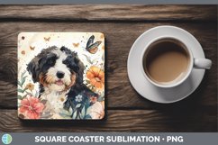GorgeousButterfly Dog Square Coaster design.