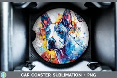 GorgeousButterfly Dog Car Coaster design.