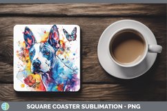 GorgeousButterfly Dog Square Coaster design.