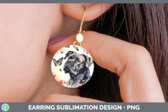 GorgeousButterfly Dog Round Earrings design.