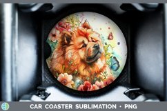 GorgeousButterfly Dog Car Coaster design.