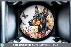 GorgeousButterfly Dog Car Coaster design.