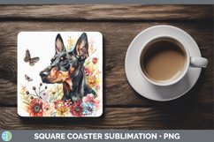 GorgeousButterfly Dog Square Coaster design.