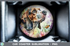 GorgeousButterfly Dog Car Coaster design.