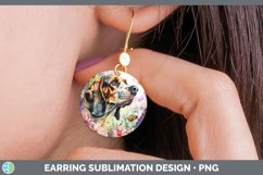 GorgeousButterfly Dog Round Earrings design.