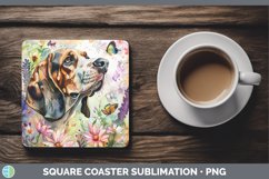 GorgeousButterfly Dog Square Coaster design.