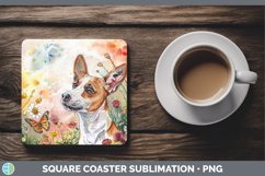 GorgeousButterfly Dog Square Coaster design.