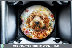 GorgeousButterfly Dog Car Coaster design.