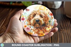 GorgeousButterfly Dog Round Coaster design.