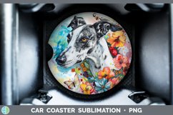GorgeousButterfly Dog Car Coaster design.