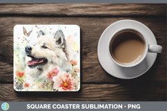 GorgeousButterfly Dog Square Coaster design.