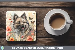 GorgeousButterfly Dog Square Coaster design.