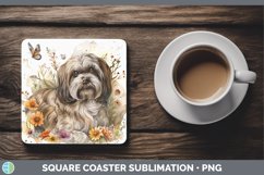 GorgeousButterfly Dog Square Coaster design.