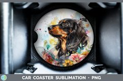 GorgeousButterfly Dog Car Coaster design.