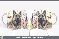 GorgeousButterfly Dog Mug Wrap design.