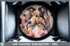 GorgeousButterfly Dog Car Coaster design.