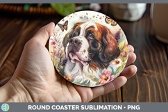 GorgeousButterfly Dog Round Coaster design.