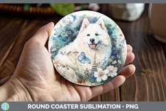 GorgeousButterfly Dog Round Coaster design.
