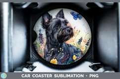 GorgeousButterfly Dog Car Coaster design.