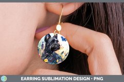 GorgeousButterfly Dog Round Earrings design.