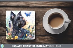 GorgeousButterfly Dog Square Coaster design.