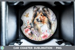 GorgeousButterfly Dog Car Coaster design.