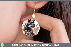 GorgeousButterfly Dog Round Earrings design.