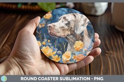 GorgeousButterfly Dog Round Coaster design.