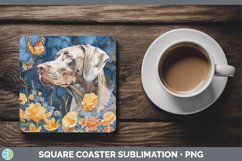 GorgeousButterfly Dog Square Coaster design.