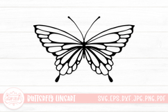 Butterfly Doodle LineArt Clipart | Butterfly Laser Cut SVG Product Image 1