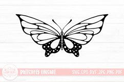 Butterfly Doodle LineArt Clipart | Butterfly Laser Cut SVG Product Image 1
