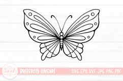 Butterfly Doodle LineArt Clipart | Butterfly Laser Cut SVG Product Image 1