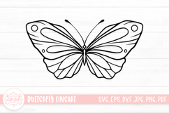 Butterfly Doodle LineArt Clipart | Butterfly Laser Cut SVG Product Image 1