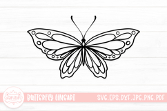 Butterfly Doodle LineArt Clipart | Butterfly Laser Cut SVG Product Image 1