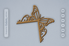 Butterfly Door Corner Laser Cut SVG Product Image 2