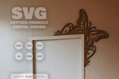 Butterfly Door Corner Laser Cut SVG Product Image 2