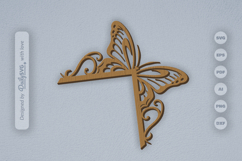 Butterfly Door Corner Laser Cut SVG Product Image 3