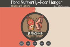 Floral butterfly Door Hanger Product Image 2