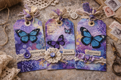 Butterfly Dreams Collage Junk Journal Pages Product Image 3