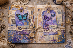 Butterfly Dreams Collage Junk Journal Pages Product Image 5