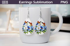 Butterfly Teardrop Earrings | Butterfly Floral Earrings Product Image 1