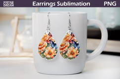 Butterfly Teardrop Earrings | Butterfly Floral Earrings Product Image 1