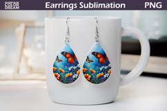 Butterfly Teardrop Earrings | Butterfly Floral Earrings Product Image 1