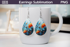 Wildflowers Teardrop Earrings | Watercolor Floral Earrings Product Image 1