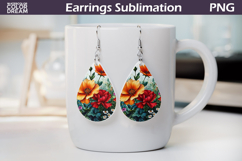 Wildflowers Teardrop Earrings | Watercolor Floral Earrings Product Image 1