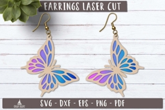 Butterfly Earrings SVG Summer Laser Cut design