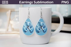 Butterfly Floral Teardrop Earrings | Butterfly Flowers Product Image 1