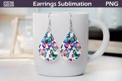 Butterfly Teardrop Earrings | Earrings Sublimation Product Image 1