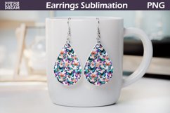 Butterfly Teardrop Earrings | Earrings Sublimation Product Image 1